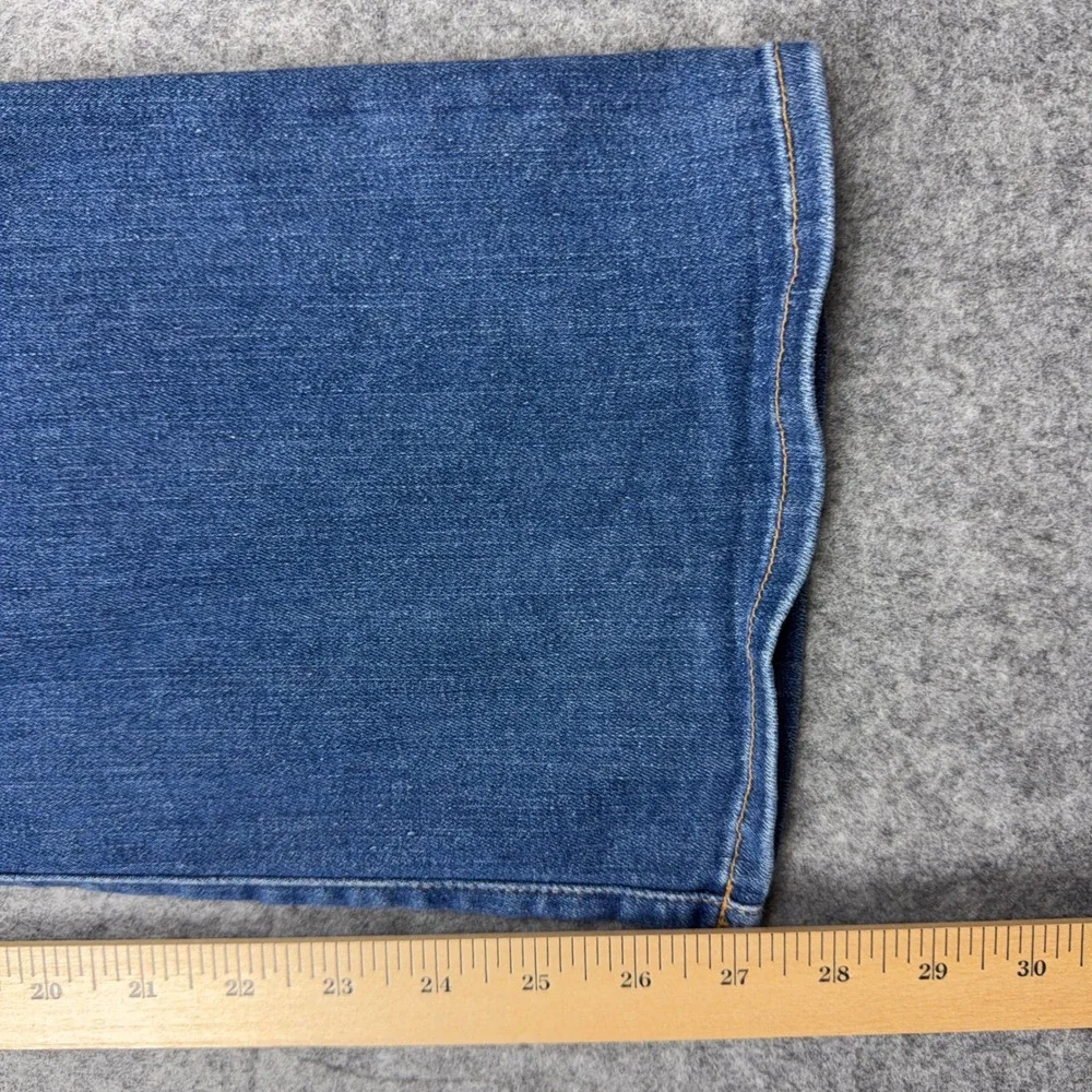 FRAME Jeans Women 32 Blue Le Crop Mini Boot High Rise Stripe Stretch Denim Pants